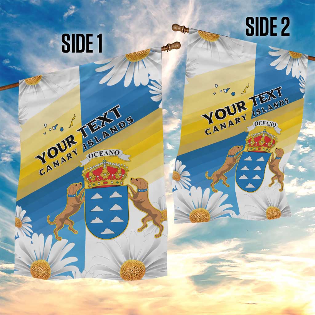 Personalized Canary Islands Garden Flag Coat Of Arms Argyranthemum Frutescens LT15