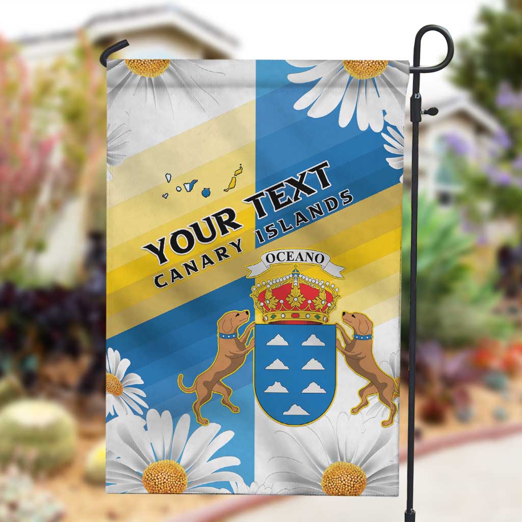 Personalized Canary Islands Garden Flag Coat Of Arms Argyranthemum Frutescens LT15