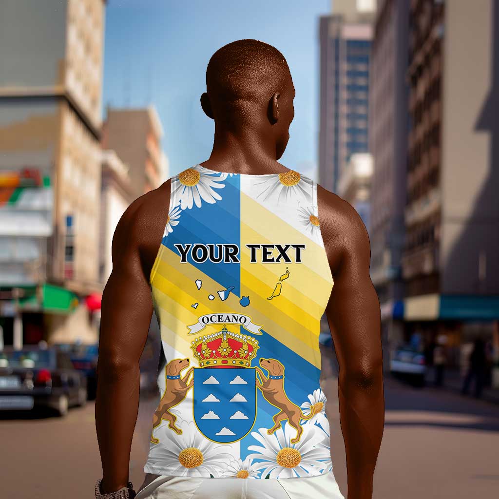 Personalized Canary Islands Men Tank Top Coat Of Arms Argyranthemum Frutescens LT15
