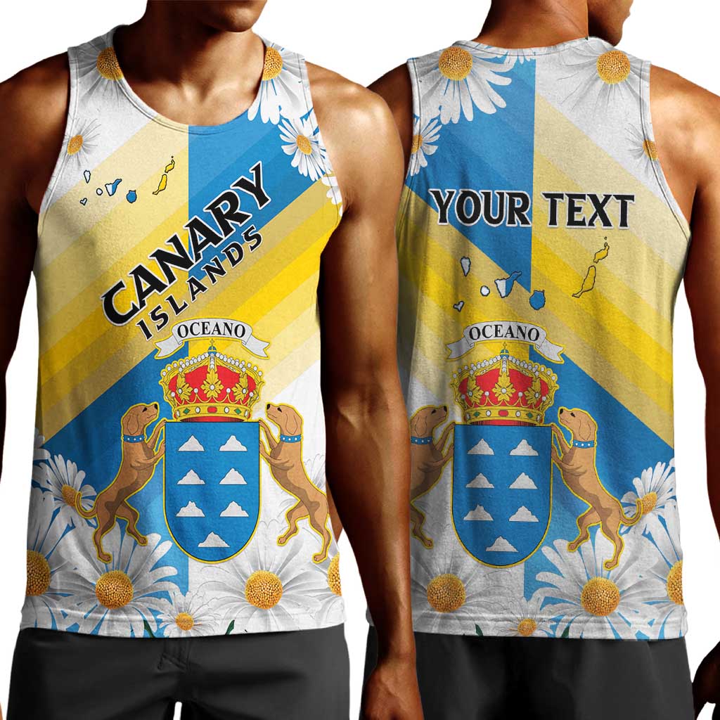 Personalized Canary Islands Men Tank Top Coat Of Arms Argyranthemum Frutescens LT15
