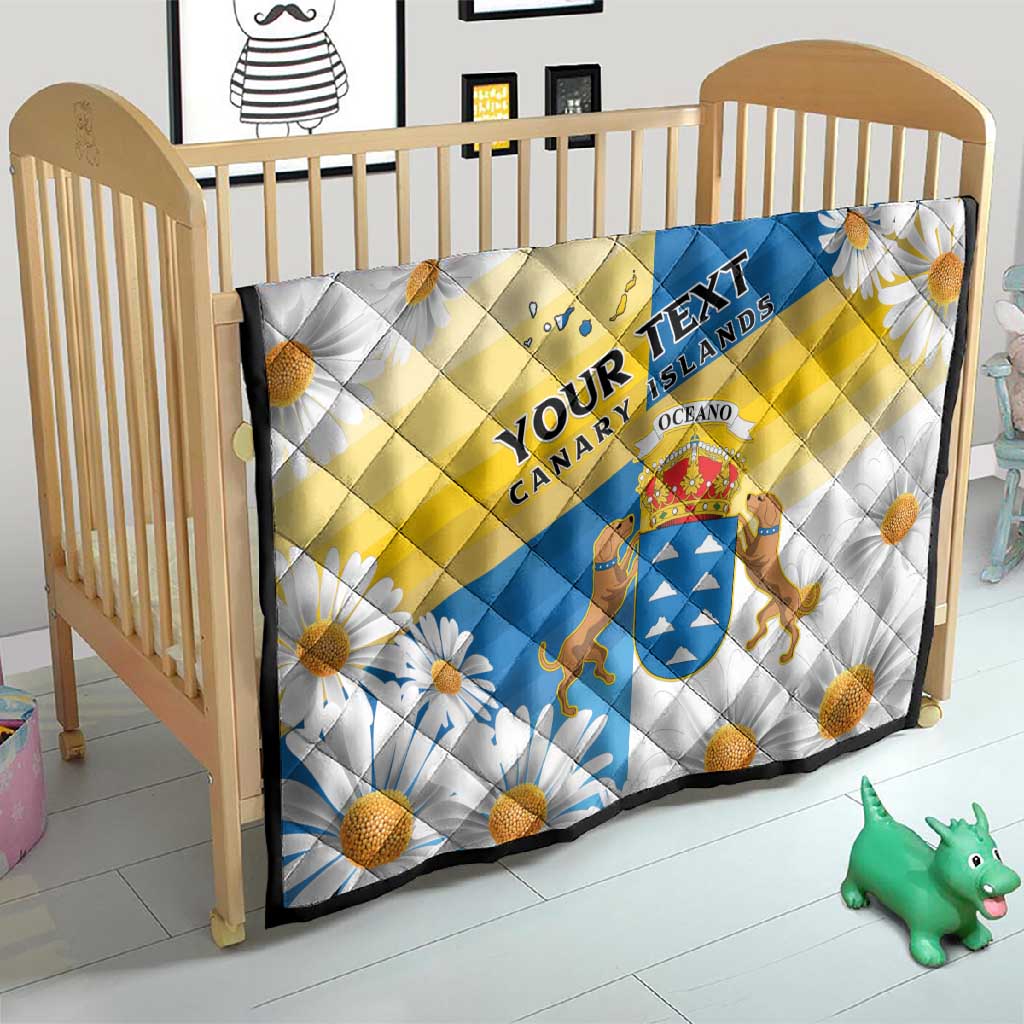 Personalized Canary Islands Quilt Coat Of Arms Argyranthemum Frutescens LT15