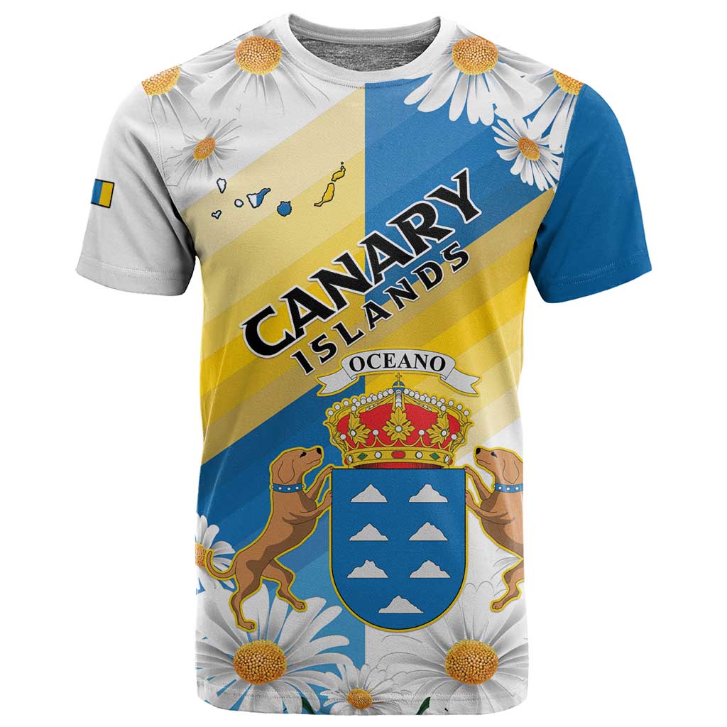 Personalized Canary Islands T shirt Coat Of Arms Argyranthemum Frutescens LT15