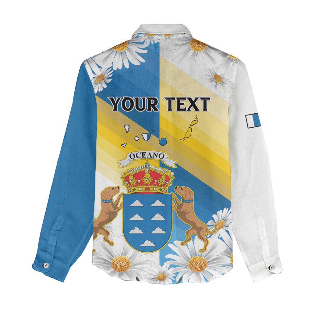 Personalized Canary Islands Women Casual Shirt Coat Of Arms Argyranthemum Frutescens LT15