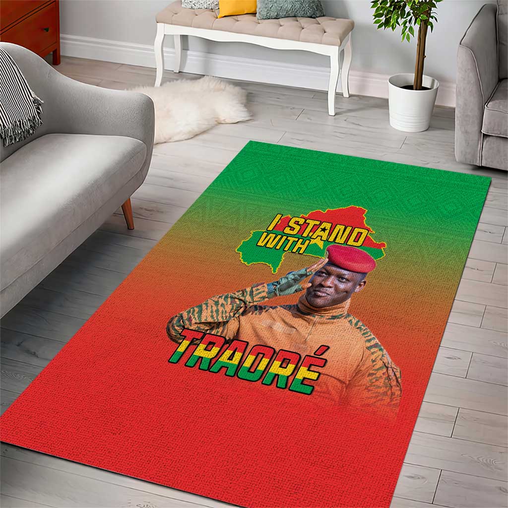 Burkina Faso I Stand With Traore Area Rug African Pattern LT15