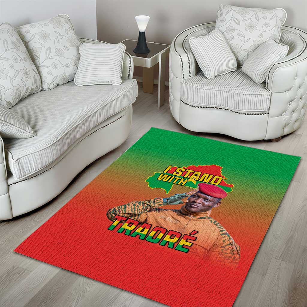Burkina Faso I Stand With Traore Area Rug African Pattern LT15