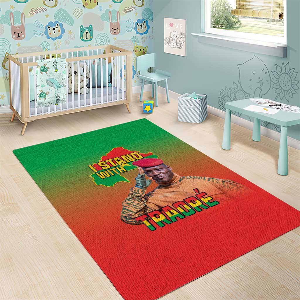 Burkina Faso I Stand With Traore Area Rug African Pattern LT15