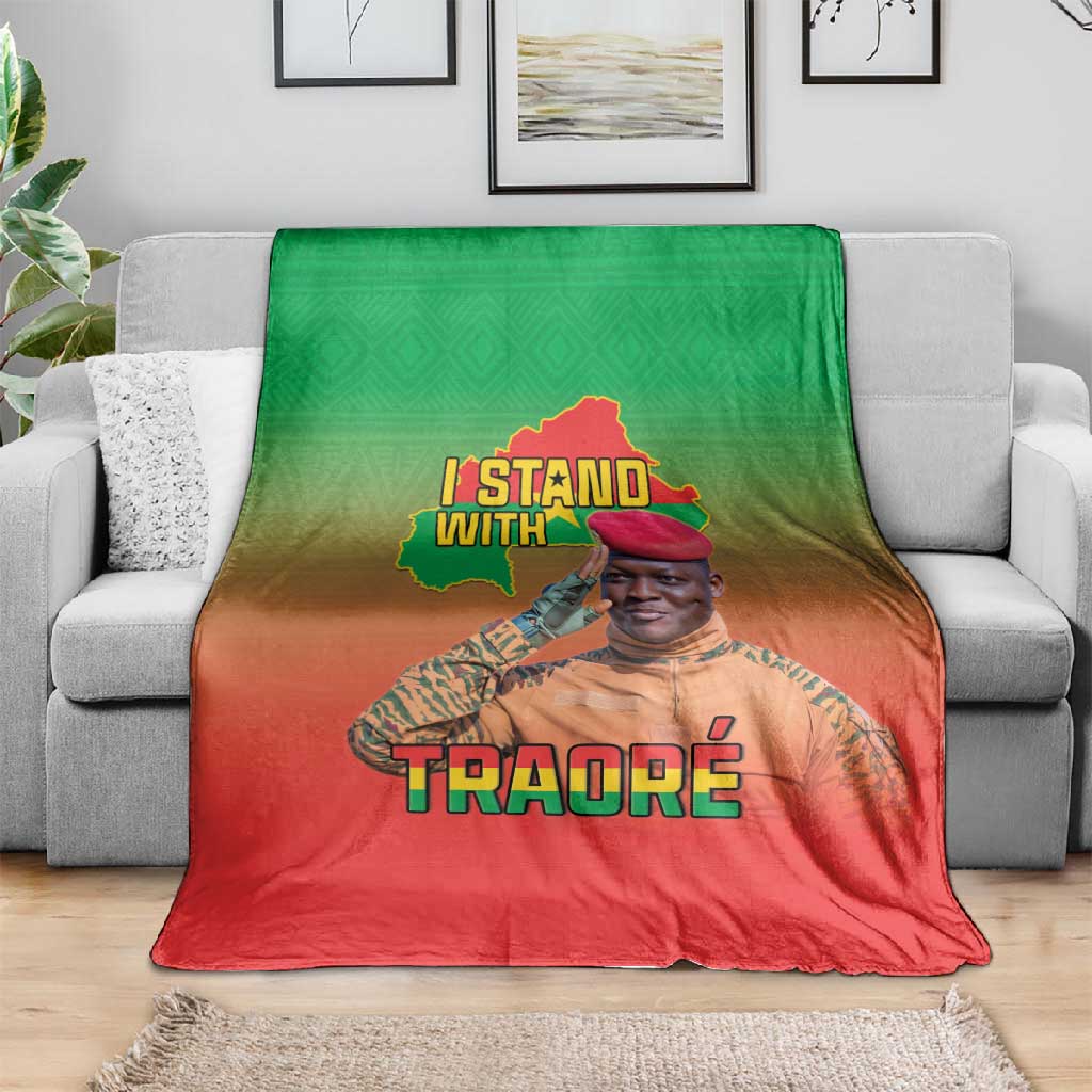 Burkina Faso I Stand With Traore Blanket African Pattern LT15