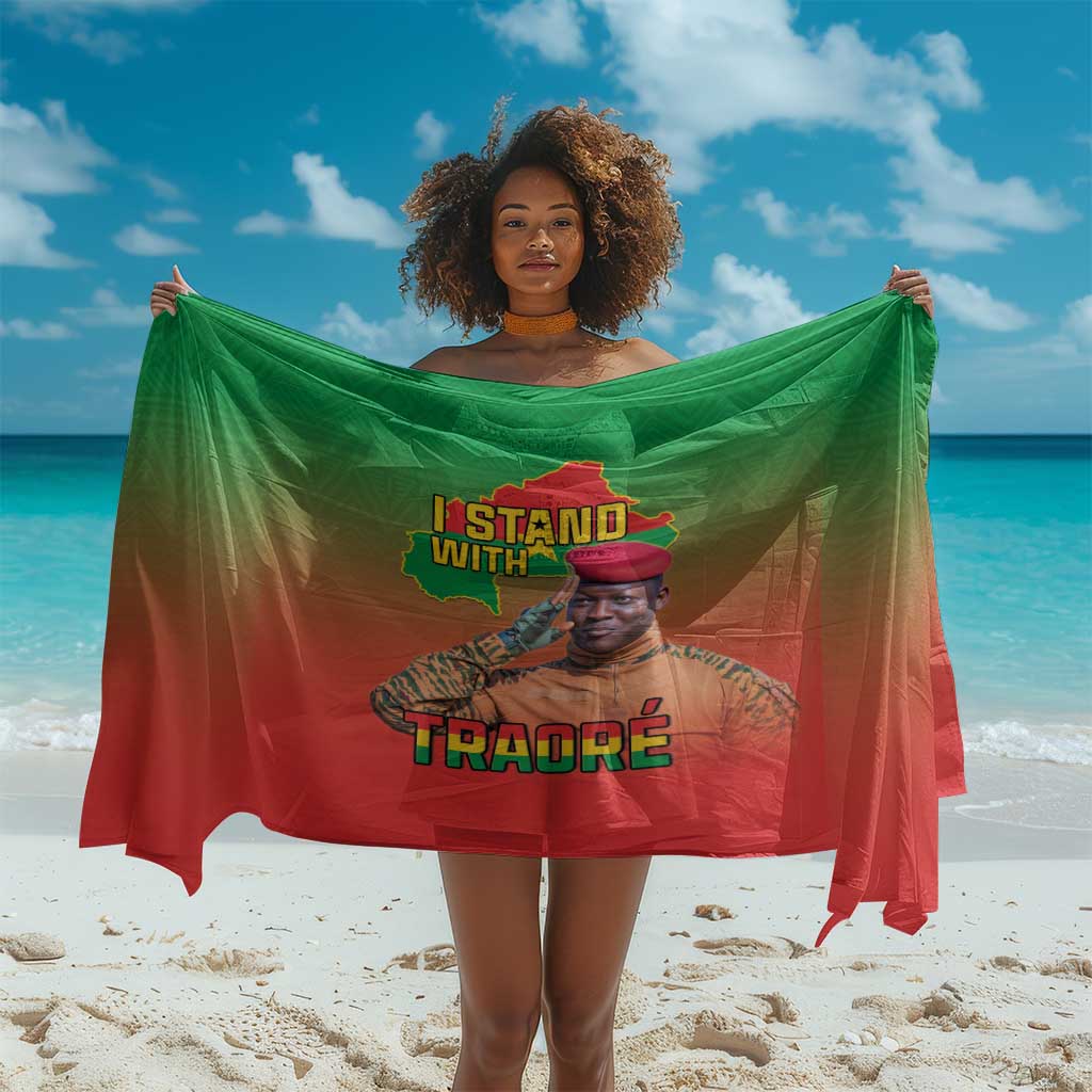 Burkina Faso I Stand With Traore Sarong African Pattern LT15