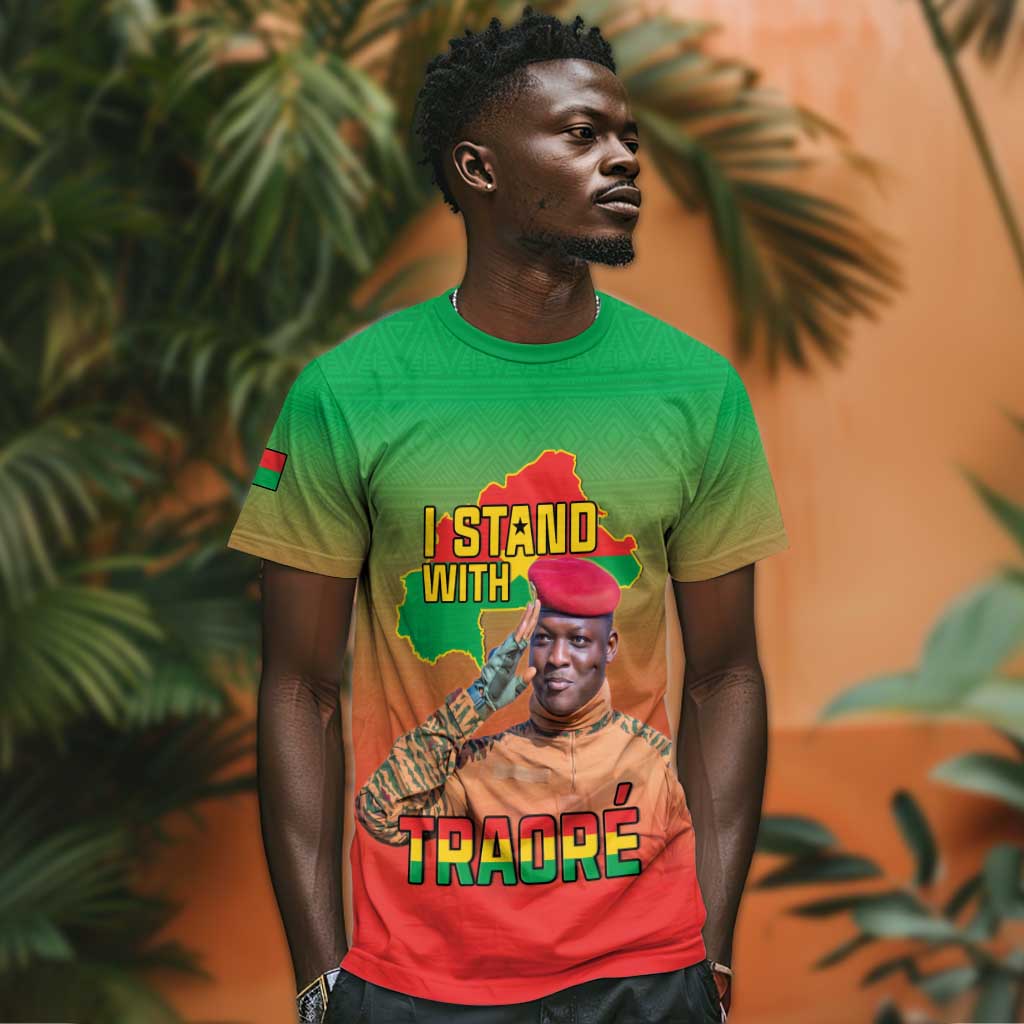 Burkina Faso I Stand With Traore T shirt African Pattern LT15