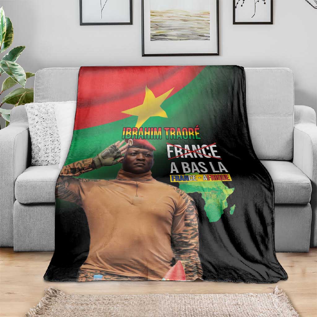 Traore Burkina Faso A Bas La Francafrique Blanket LT15