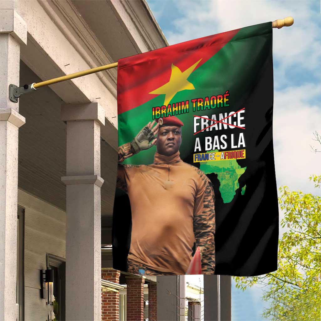Traore Burkina Faso A Bas La Francafrique Garden Flag LT15
