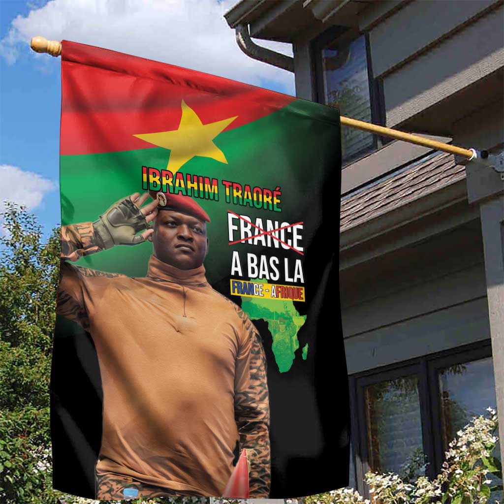 Traore Burkina Faso A Bas La Francafrique Garden Flag LT15