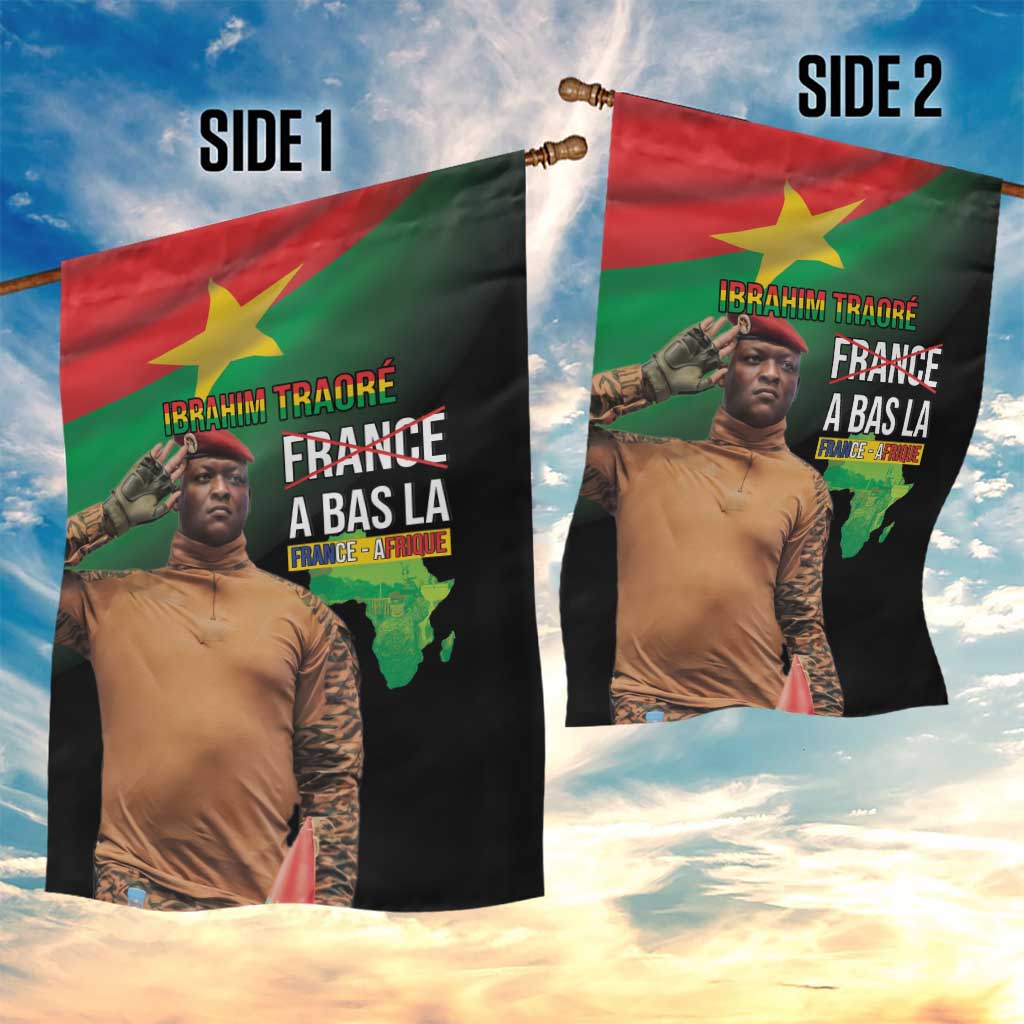 Traore Burkina Faso A Bas La Francafrique Garden Flag LT15