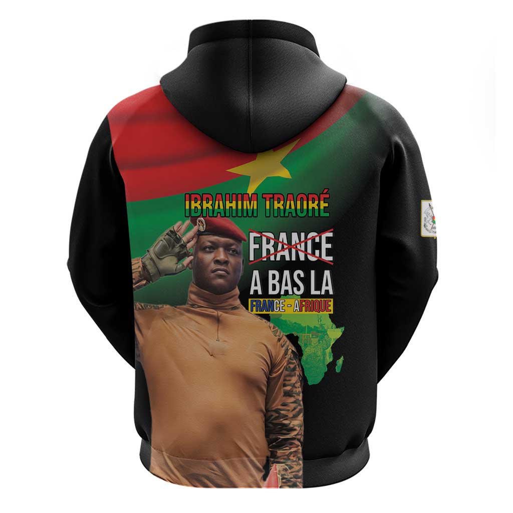 Traore Burkina Faso Hoodie A Bas La France - Afrique LT15
