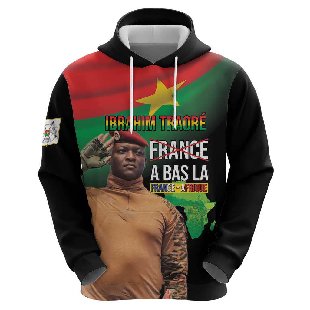 Traore Burkina Faso Hoodie A Bas La France - Afrique LT15