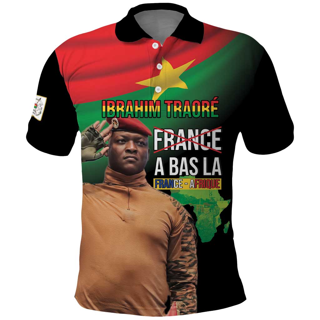 Traore Burkina Faso Polo Shirt A Bas La France - Afrique LT15