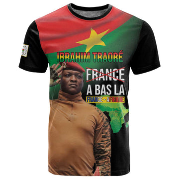 Traore Burkina Faso A Bas La Francafrique T shirt LT15