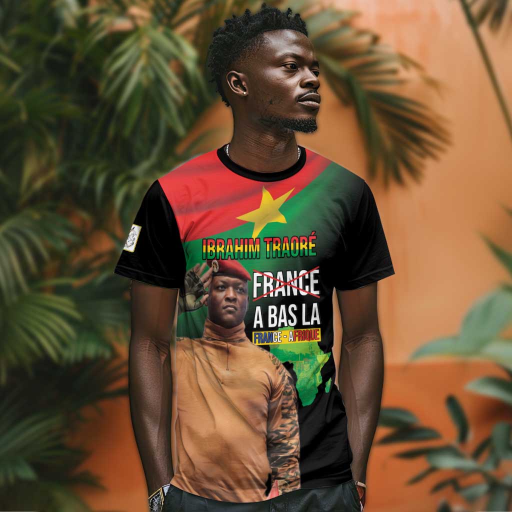 Traore Burkina Faso A Bas La Francafrique T shirt LT15