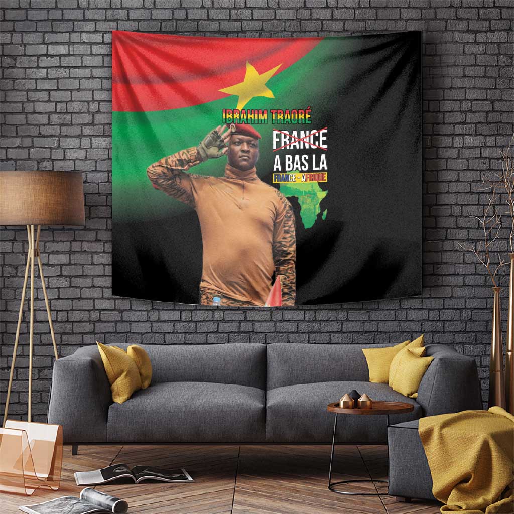 Traore Burkina Faso A Bas La Francafrique Tapestry LT15
