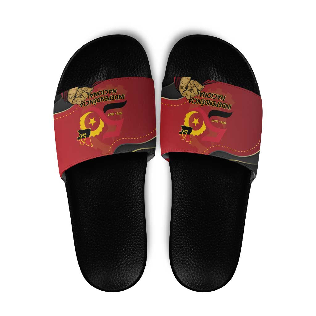 Angola Independence Day Slide Sandals Virtue Is Stronger When United LT15
