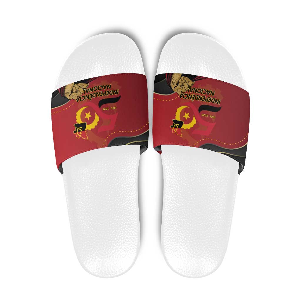 Angola Independence Day Slide Sandals Virtue Is Stronger When United LT15