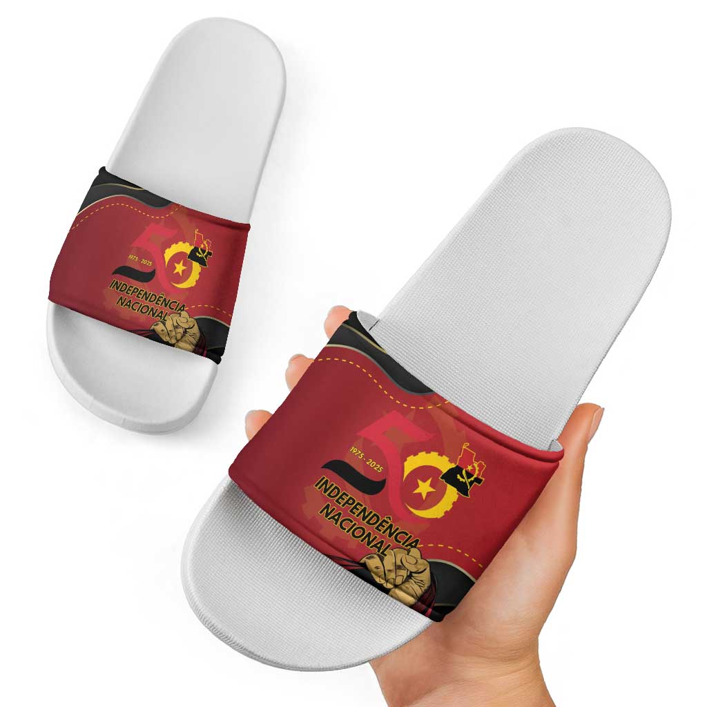 Angola Independence Day Slide Sandals Virtue Is Stronger When United LT15