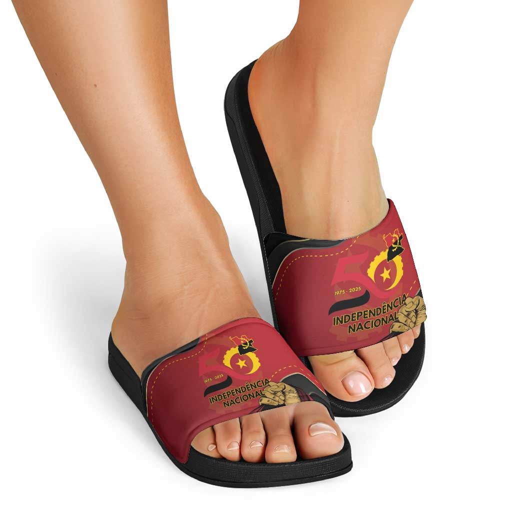 Angola Independence Day Slide Sandals Virtue Is Stronger When United LT15