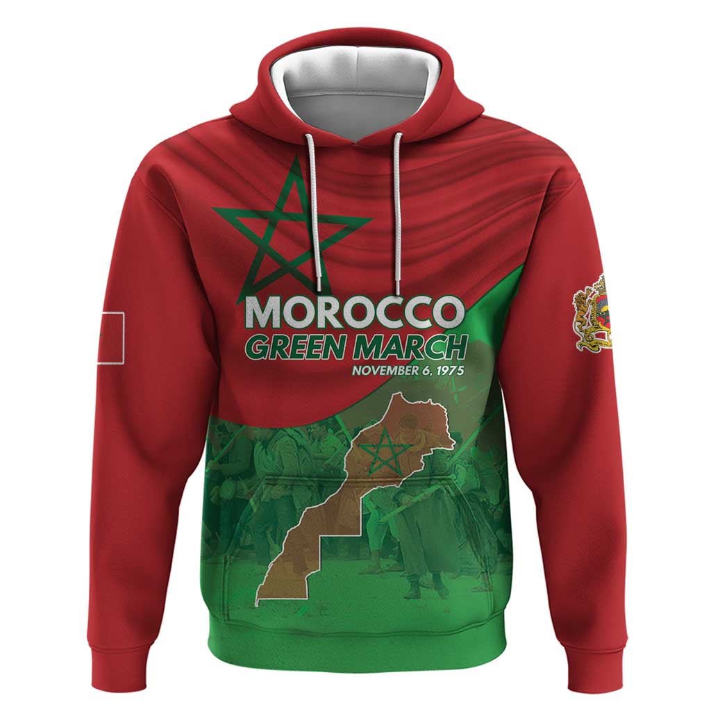 Morocco Green March Day Hoodie One People - One Nation LT15