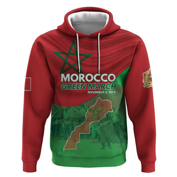 Morocco Green March Day Hoodie One People - One Nation LT15