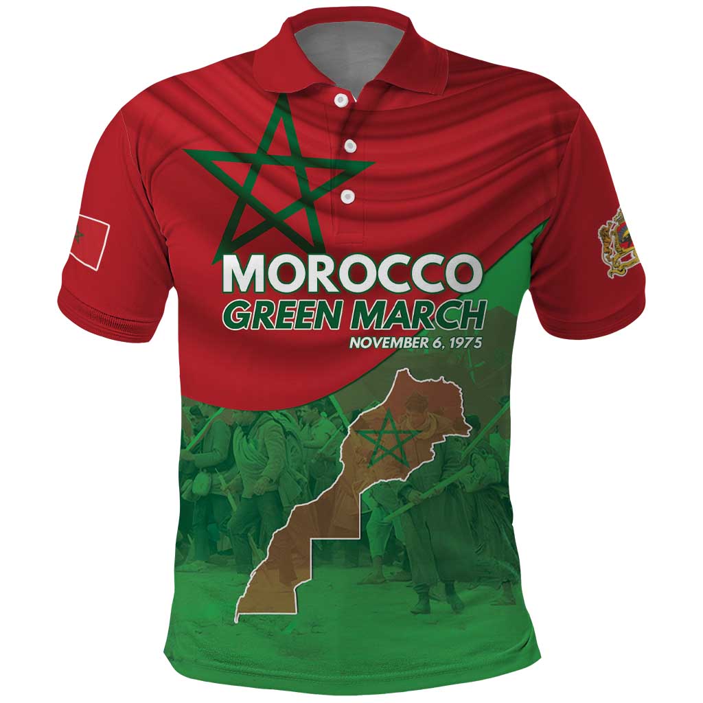 Morocco Green March Day Polo Shirt One People - One Nation LT15