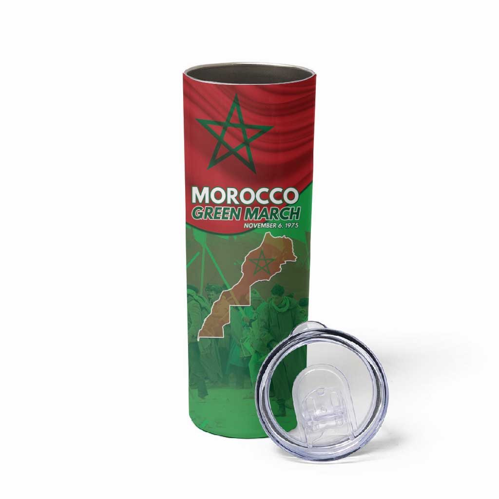Morocco La Marche Verte Skinny Tumbler Happy 50th Anniversary LT15