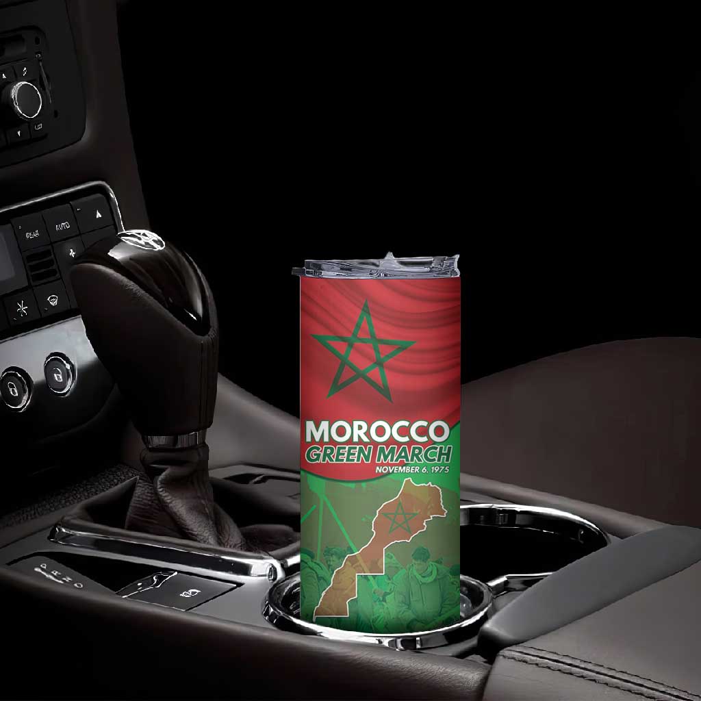 Morocco La Marche Verte Skinny Tumbler Happy 50th Anniversary LT15