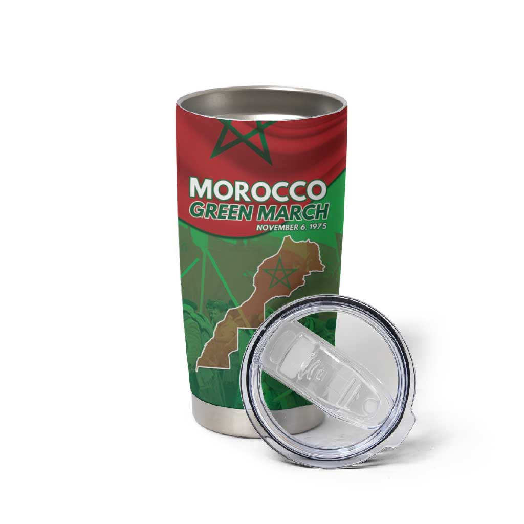 Morocco La Marche Verte Tumbler Cup Happy 50th Anniversary LT15