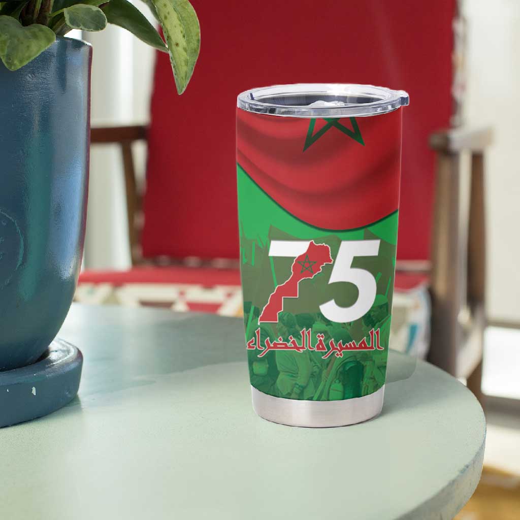 Morocco La Marche Verte Tumbler Cup Happy 50th Anniversary LT15