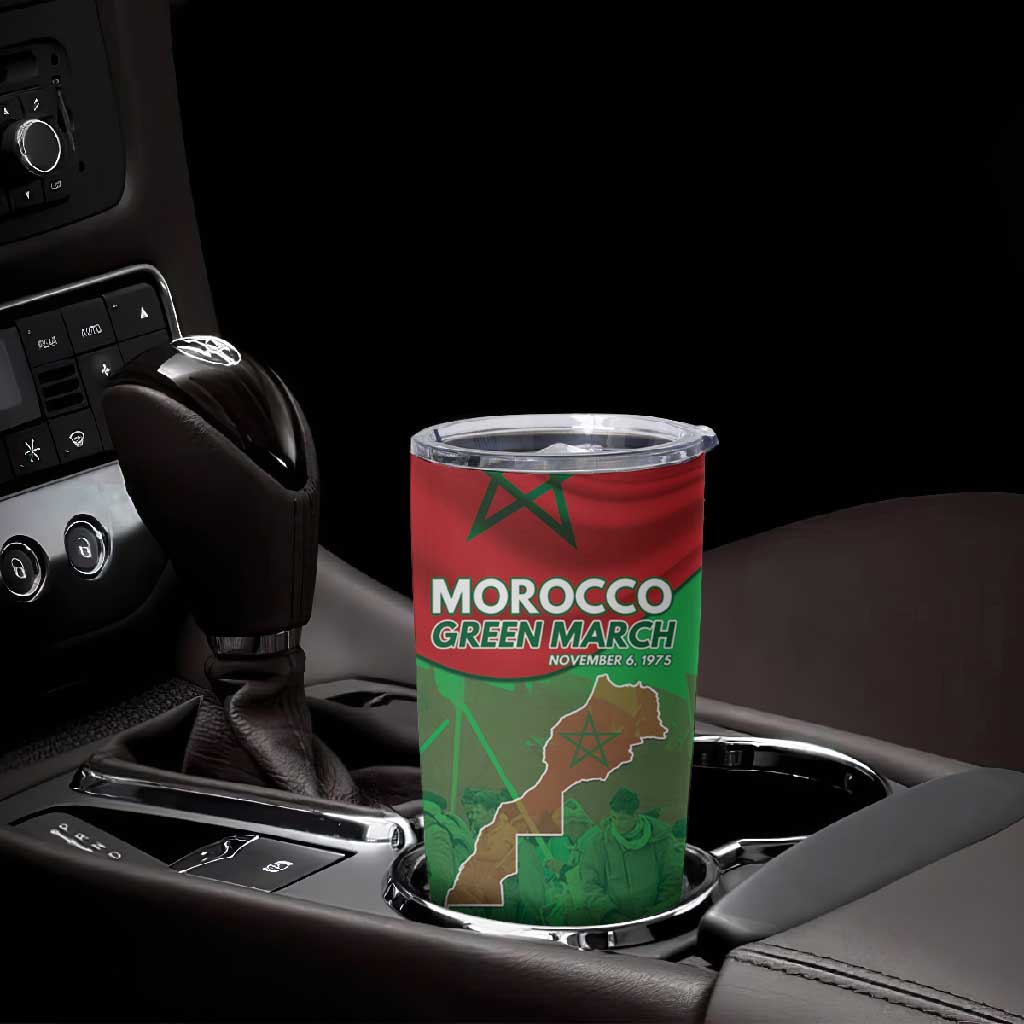 Morocco La Marche Verte Tumbler Cup Happy 50th Anniversary LT15