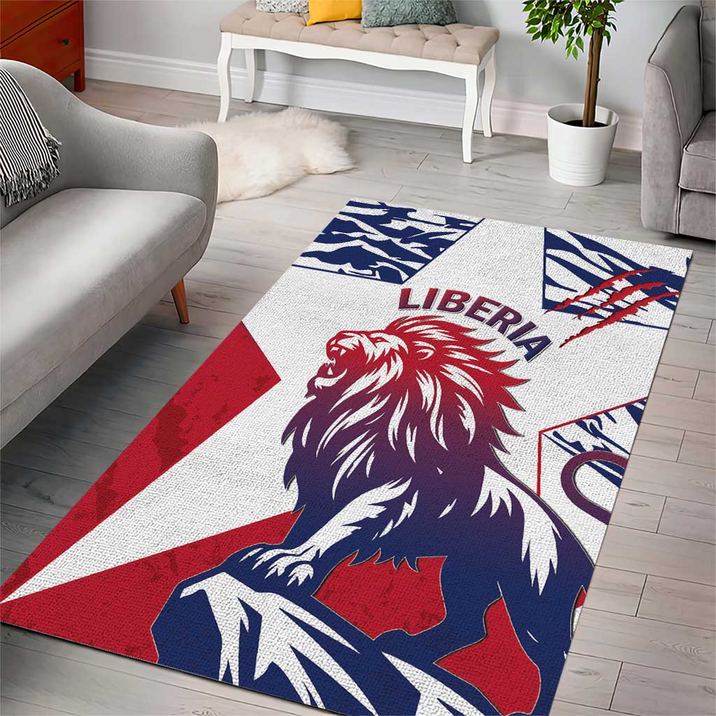 Personalised Afro Liberia Area Rug African King Lion - Grunge Style LT15