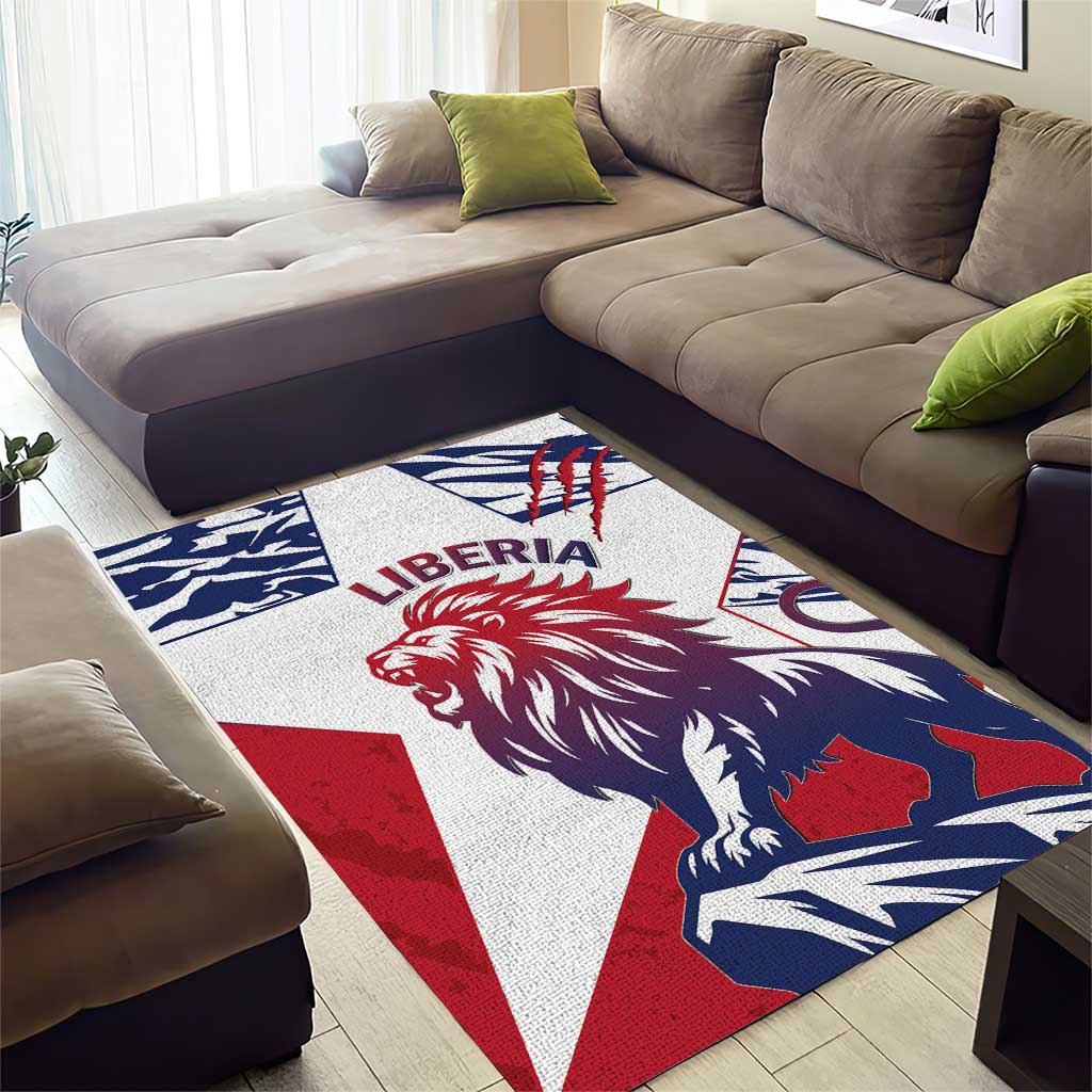 Personalised Afro Liberia Area Rug African King Lion - Grunge Style LT15