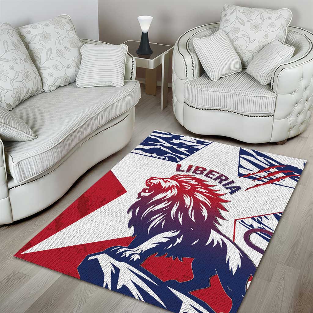 Personalised Afro Liberia Area Rug African King Lion - Grunge Style LT15
