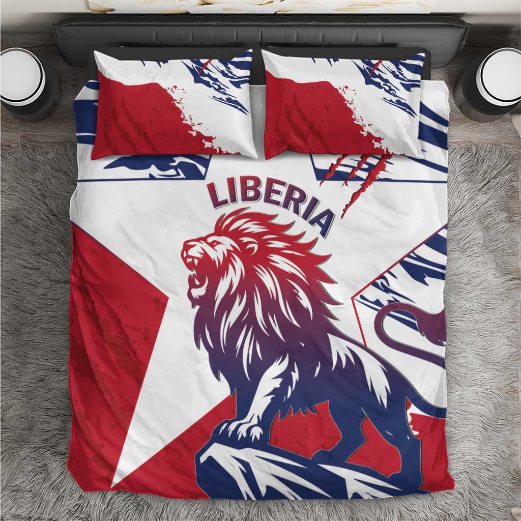 Personalised Afro Liberia Bedding Set African King Lion - Grunge Style LT15