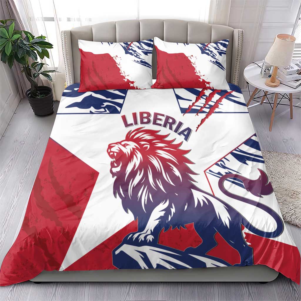 Personalised Afro Liberia Bedding Set African King Lion - Grunge Style LT15