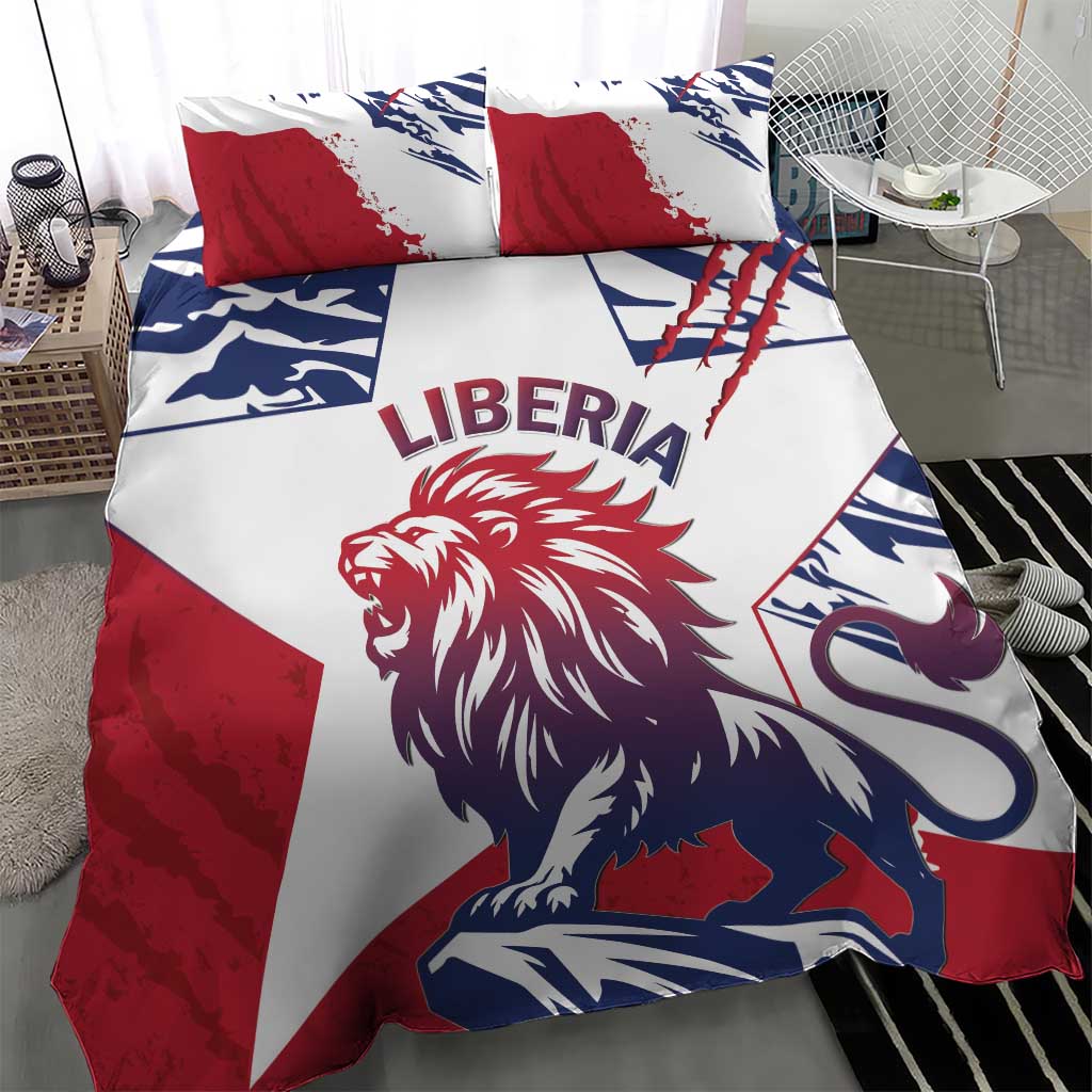 Personalised Afro Liberia Bedding Set African King Lion - Grunge Style LT15