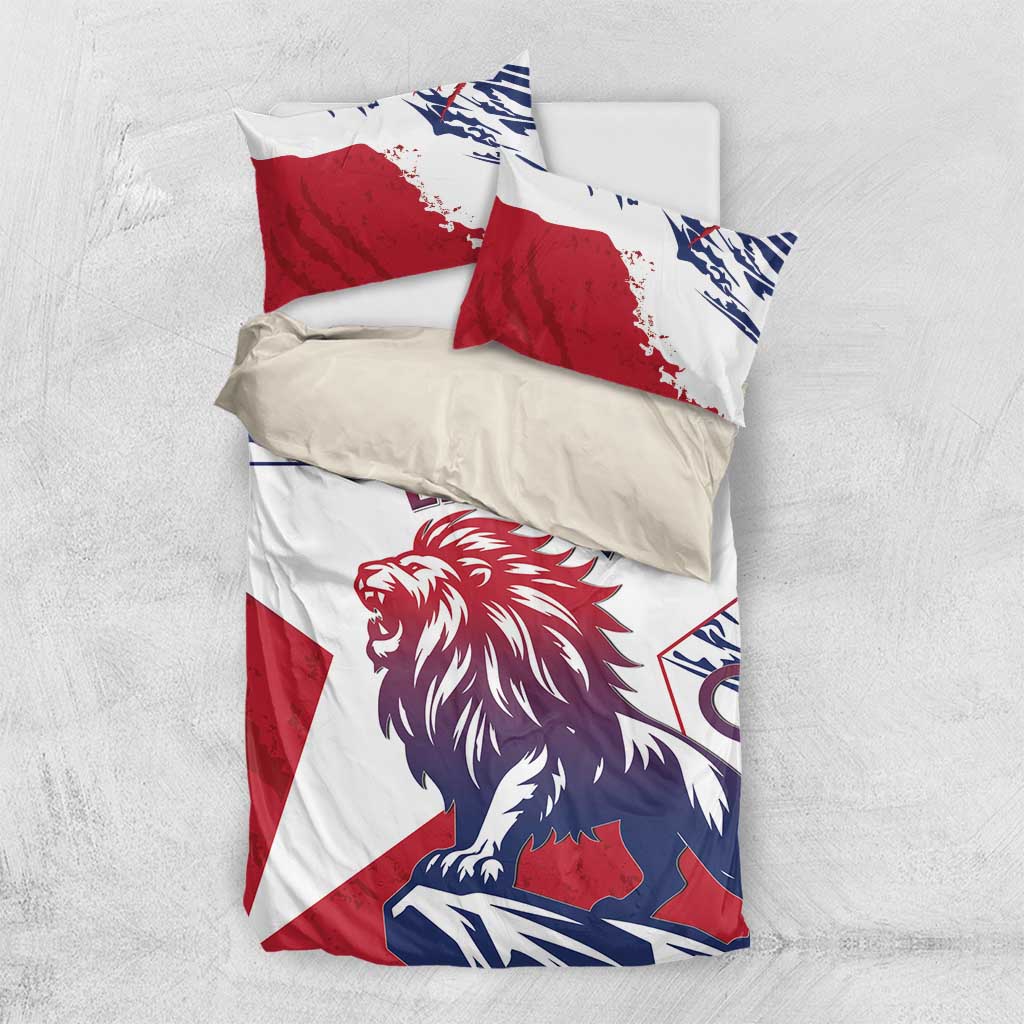 Personalised Afro Liberia Bedding Set African King Lion - Grunge Style LT15