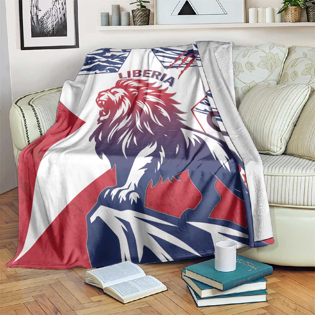 Personalised Afro Liberia Blanket African King Lion - Grunge Style LT15