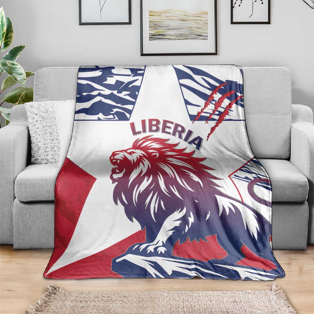 Personalised Afro Liberia Blanket African King Lion - Grunge Style LT15