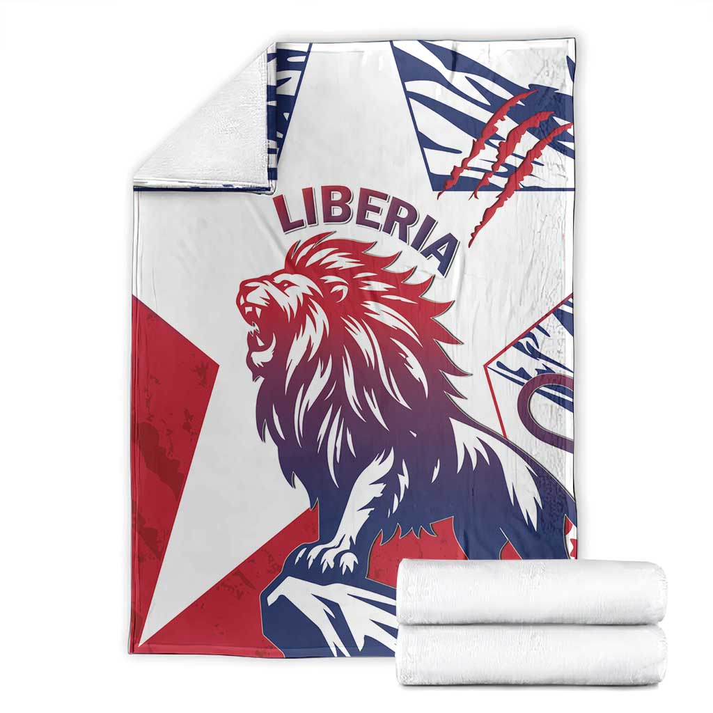 Personalised Afro Liberia Blanket African King Lion - Grunge Style LT15