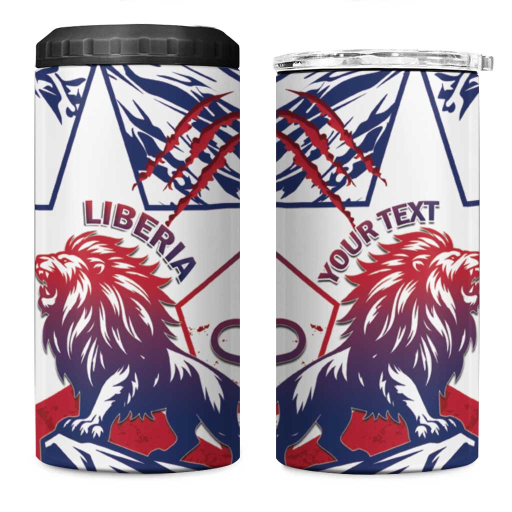 Personalised Afro Liberia 4 in 1 Can Cooler Tumbler African King Lion - Grunge Style LT15