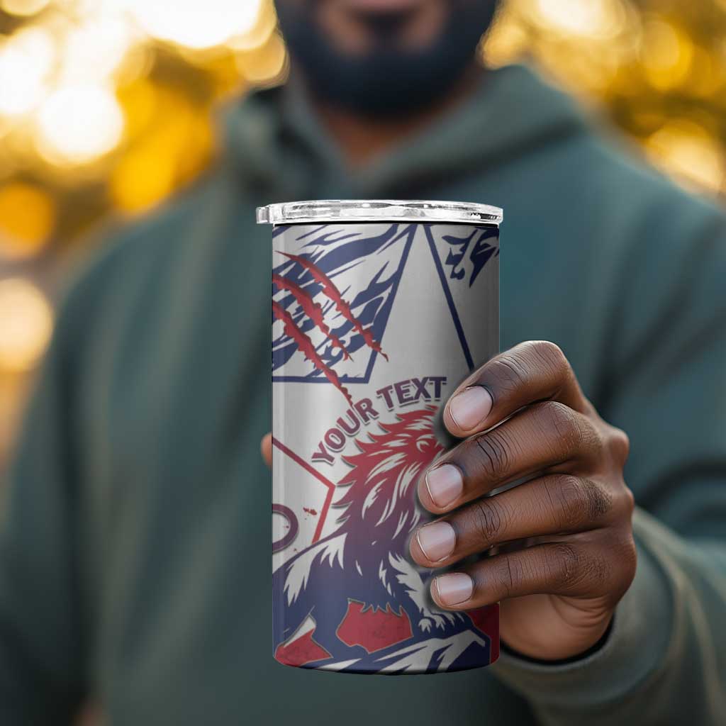 Personalised Afro Liberia 4 in 1 Can Cooler Tumbler African King Lion - Grunge Style LT15