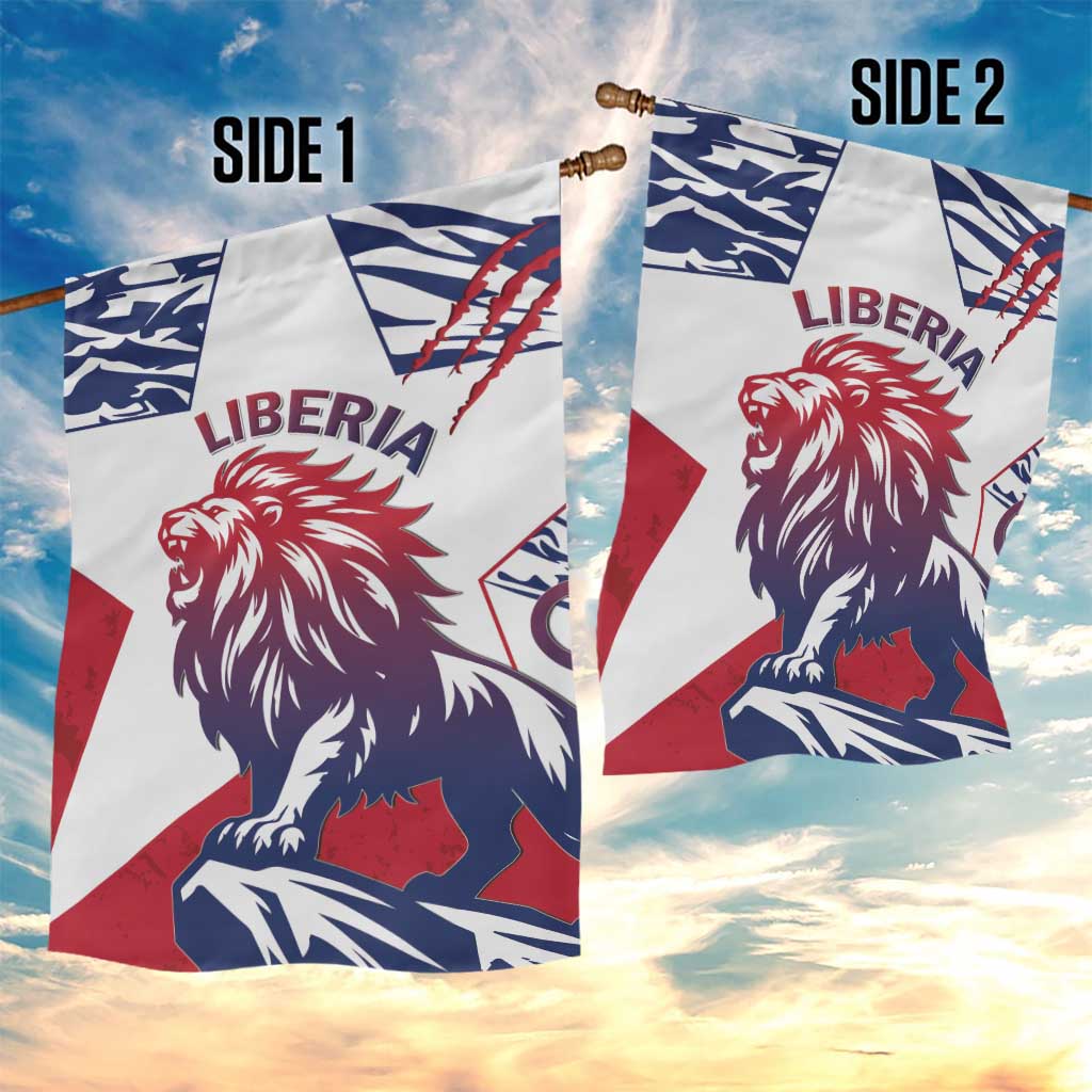 Personalised Afro Liberia Garden Flag African King Lion - Grunge Style LT15