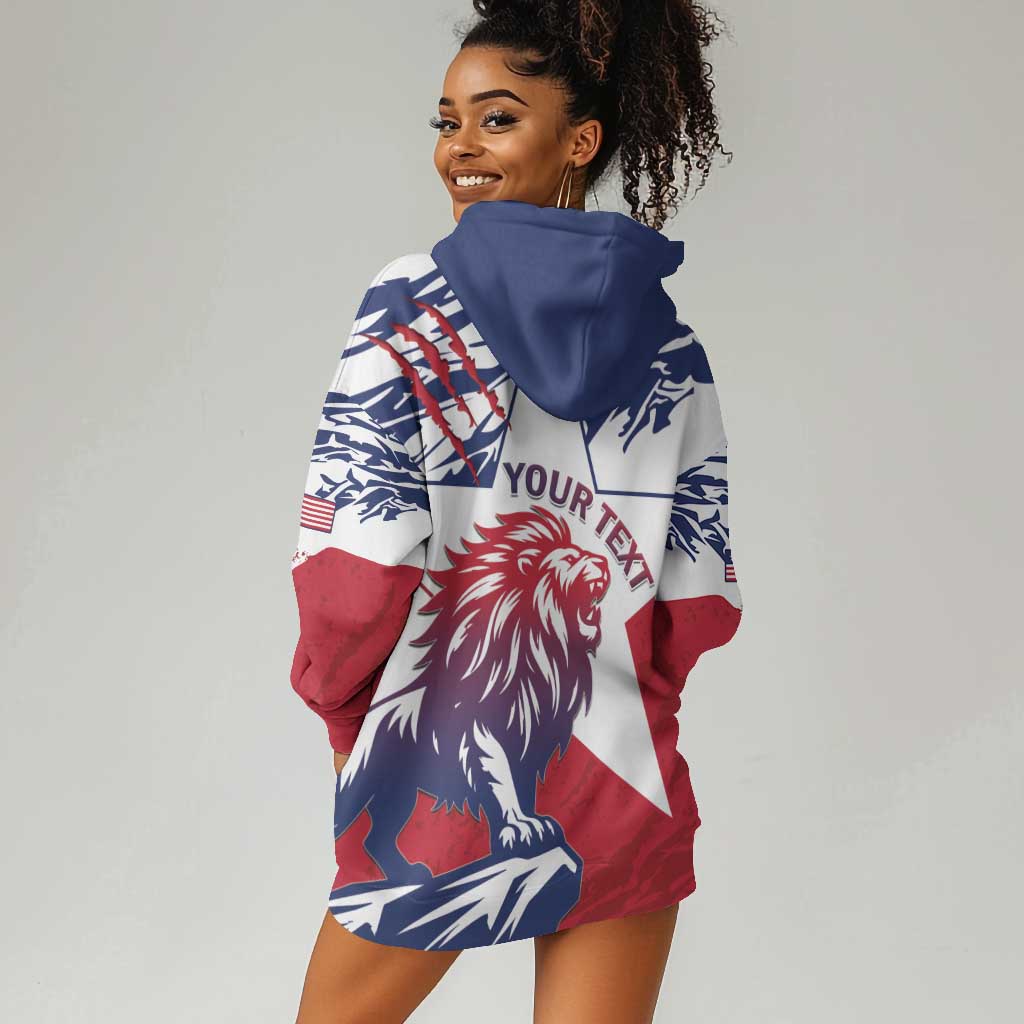 Personalised Afro Liberia Hoodie Dress African King Lion - Grunge Style LT15