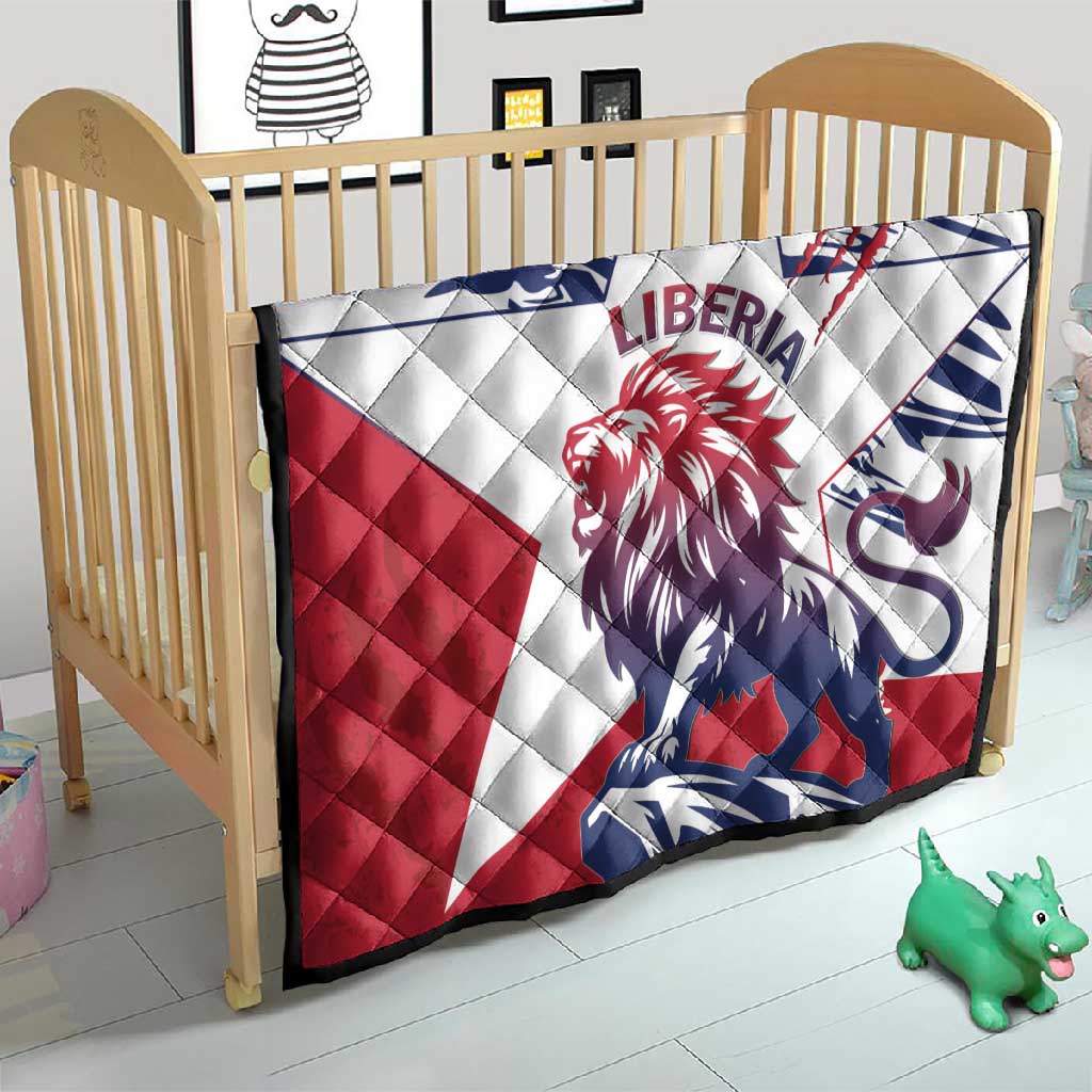 Personalised Afro Liberia Quilt African King Lion - Grunge Style LT15